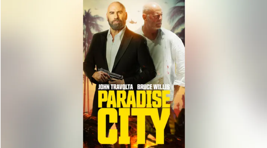 Bruce Willis y John Travolta cara a cara en el primer tráiler  de su nueva película de acción “Paradise City”.