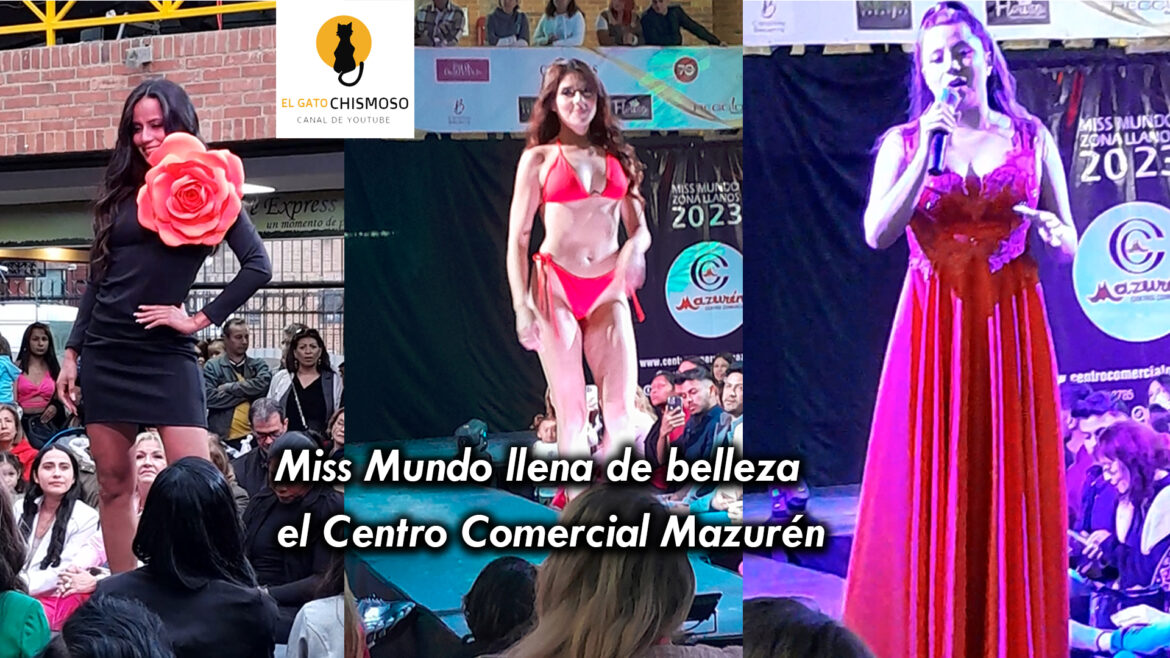 Miss Mundo llena de belleza el Centro Comercial Mazurén.