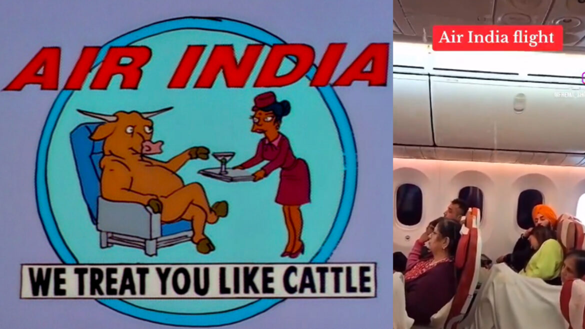 Impresionantes imágenes de goteras en avión de Air India.