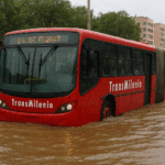 Transmilenio bajo el agua