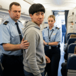 bajan a joven de avion